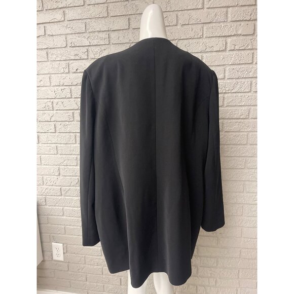 Ben Marc International Women Black Sequin Beaded Open Front Jacket Size 2XL - Picture 4 of 7